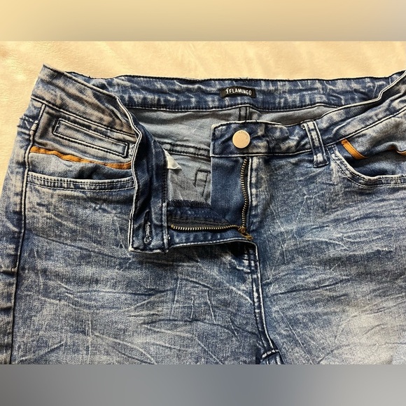 Flamingo Blue Denim Bermuda Women’s Spring Summer Shorts Waist 30 - Picture 6 of 11